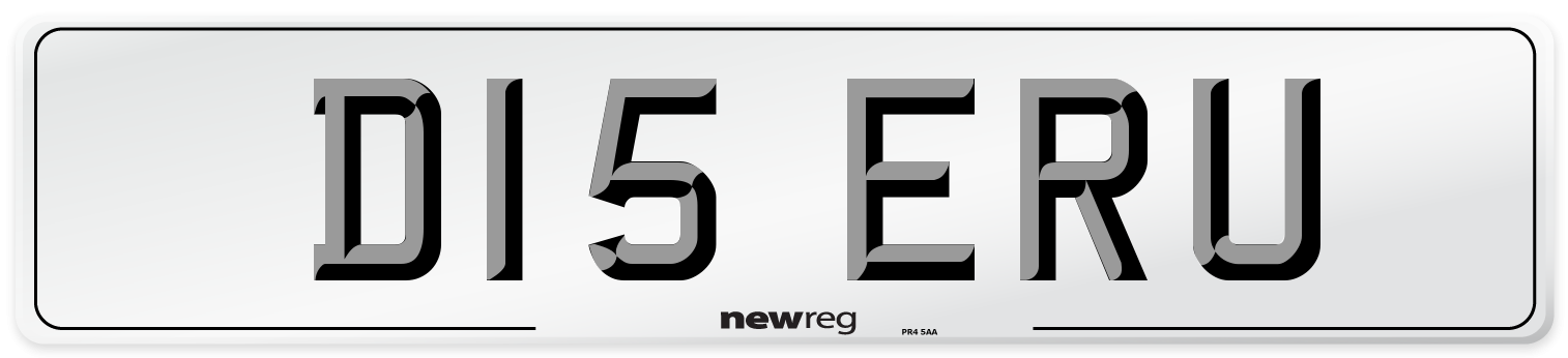 D15 ERU Number Plate from New Reg